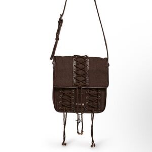 Brown crossbody messenger bag